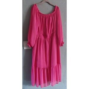 Sofia Jean By Sofia Velgara  Dress Maxi, Pink Color,Polyester,Women XXL ,22 Inch